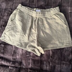 O'Neill Women's High Waist Light Olive Green Shorts